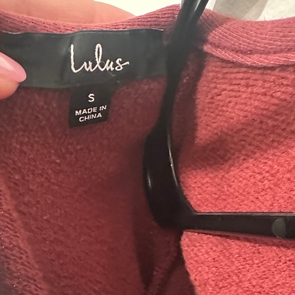 Lulu's Deep Red Women's Hoodie - Picture 2 of 3